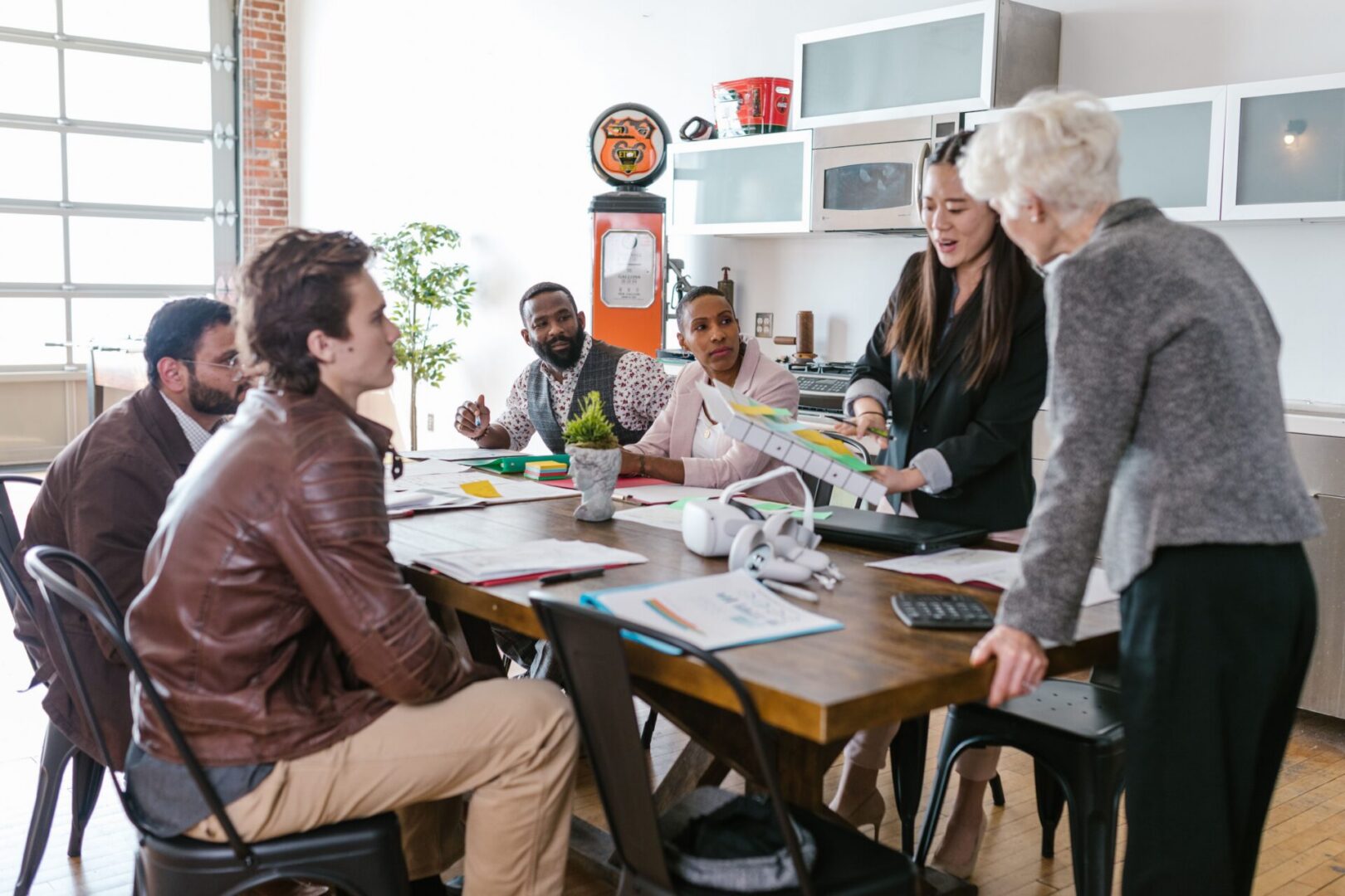 Group collaboration in a business setting